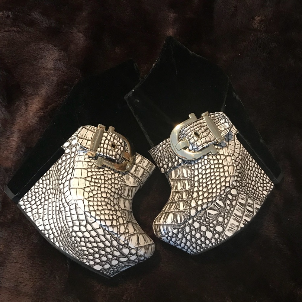 Black and White Booties